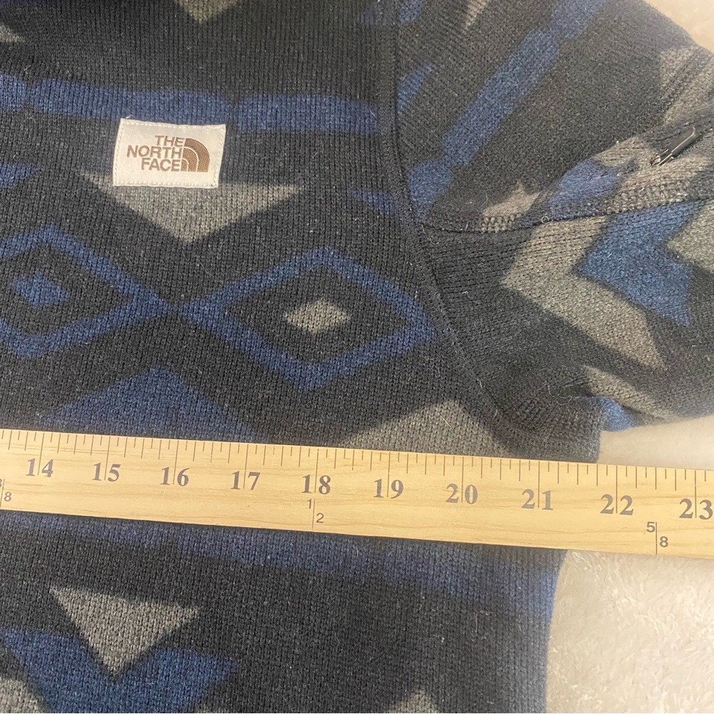 The North Face Jacket Mens M Black 1/4 Zip Aztec Novelty Gordon Lyons Fleece - Picture 8 of 10